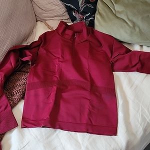 Cranberry Red Matching Athleisure Set by Pink Active